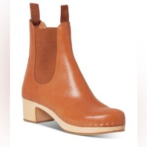 Loeffler Randall Tan Leather Clog Boots